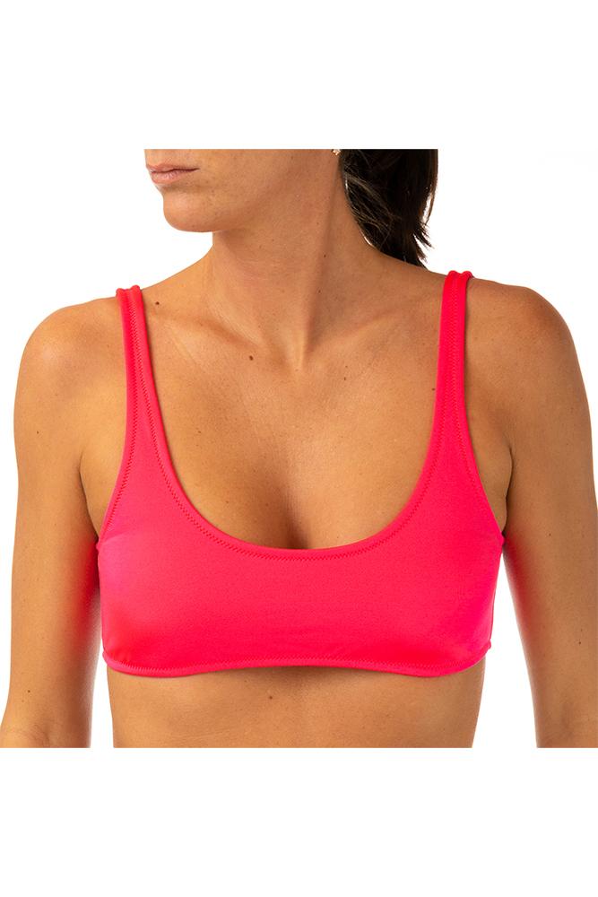 MIX REGGISENO BRASSIERE DONNA FLUO ROSSO ILDEFLUO PSYCHO RED BE BEACH